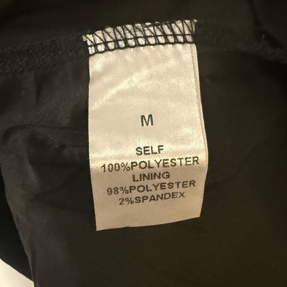 NWT COTTON BLEU SHEER FLOWY TIERED PLAID PRINT BLACK DRESS TOP CUFF SLEEVES SZ M - Picture 7 of 11